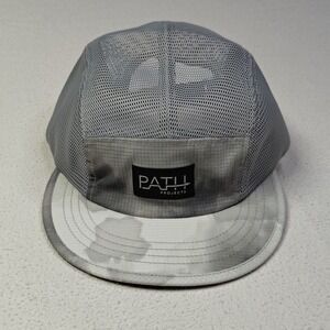 Path Projects Hat Cap OS Grey Polyester Mesh Breathable Trail Running Panel Mems